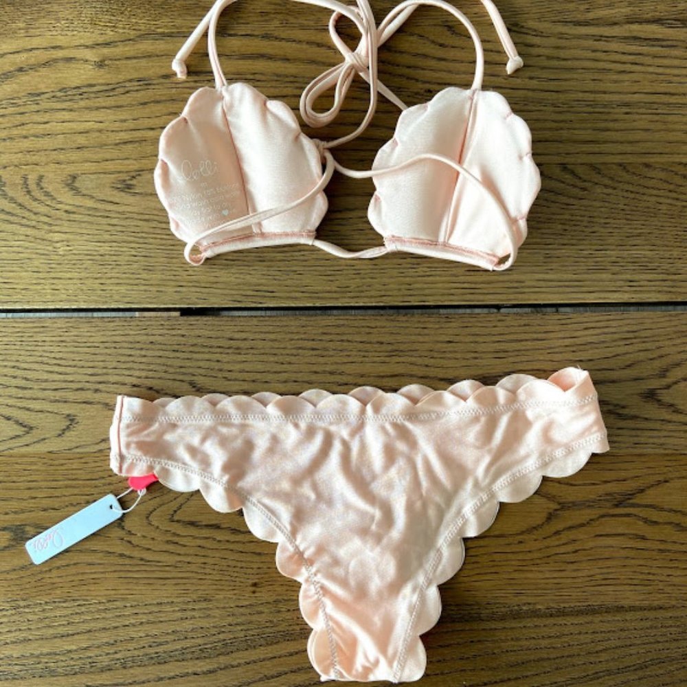 Lolli Swim Pixie Top & Scallop Bottoms size M - Picture 3 of 3